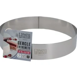 Cercle à entremets inox H 3,5 cm Ø 18 cm