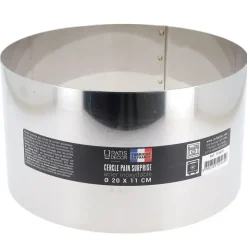 Cercle à pain surprise inox H 11 cm Diam 20 cm