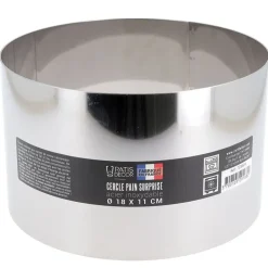 Cercle à pain surprise inox H 11 cm Diam 18 cm