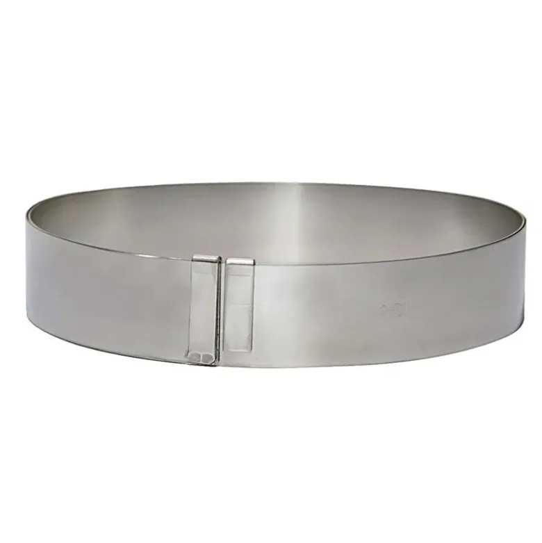 Cercle à pâtisserie extensible inox 18 à 36 cm H 3 cm De Buyer