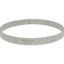 Cercle à tarte cannelé et perforé inox H 3 cm De Buyer