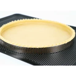 Cercle à tarte perforé inox - Hauteur 3,5 cm