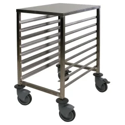 chariot bas inox 8 niveaux 600x400