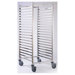 chariot de fermentation inox 60x80 cm entrée 600 20 niveaux