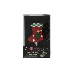 Chaussette de Noël décorée sur pique