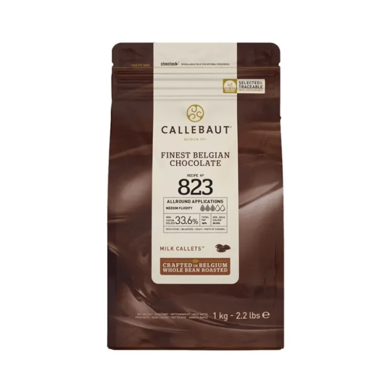Chocolat de couverture lait 823 - 33,6% de cacao - 1Kg