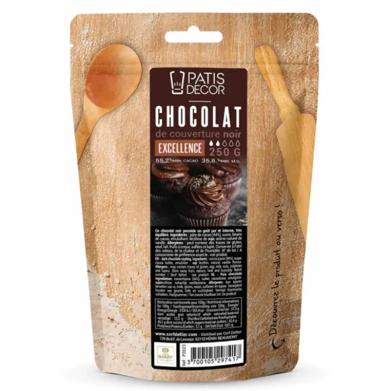 Chocolat de couverture noir Excellence - 55% de cacao - 250g