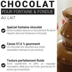 Chocolat pour fontaine au lait- 37,8% de cacao - 250g