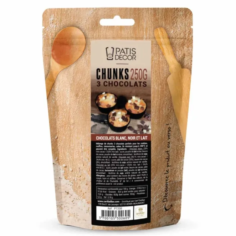 Chunks 3 chocolats - 250g