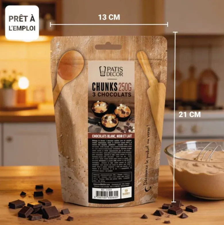 Chunks 3 chocolats - 250g