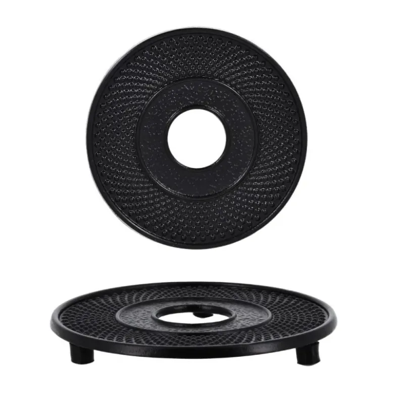 Coffret théière + tasses à points en fonte noir - 900 ml