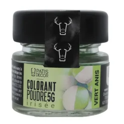Colorant en poudre irisé vert anis - 5 g