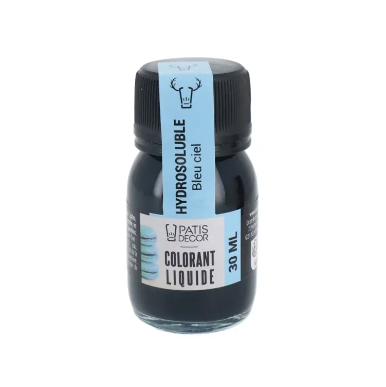 Colorant liquide hydrosoluble bleu ciel 30 ml