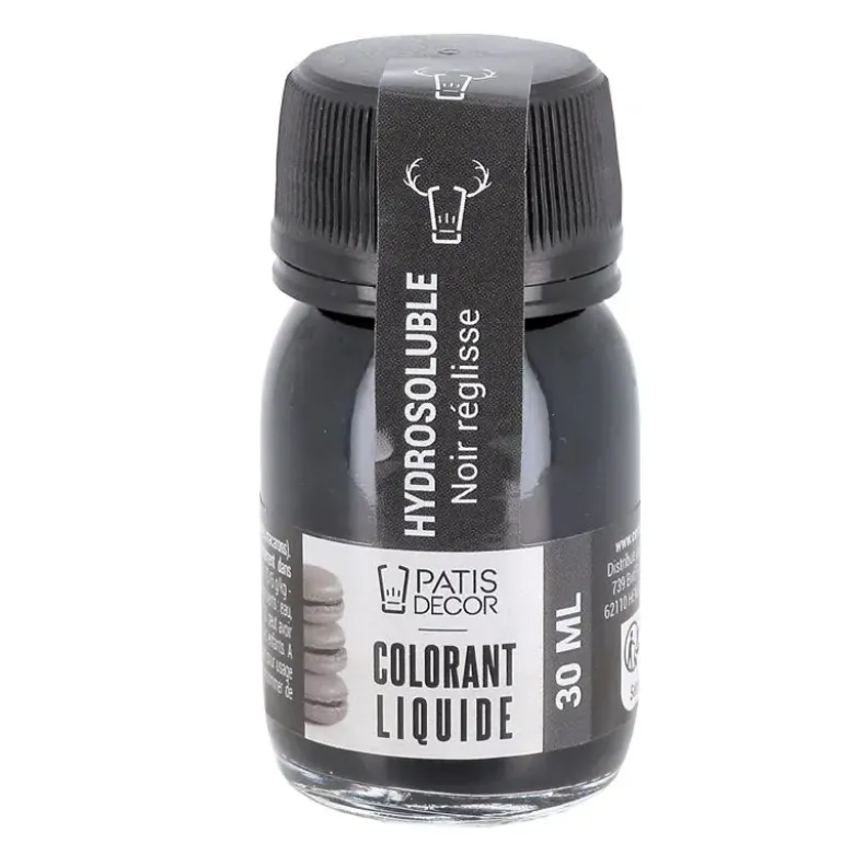 Colorant liquide hydrosoluble noir réglisse 30 ml