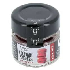 Colorant poudre hydrosoluble rouge cerise 8 g