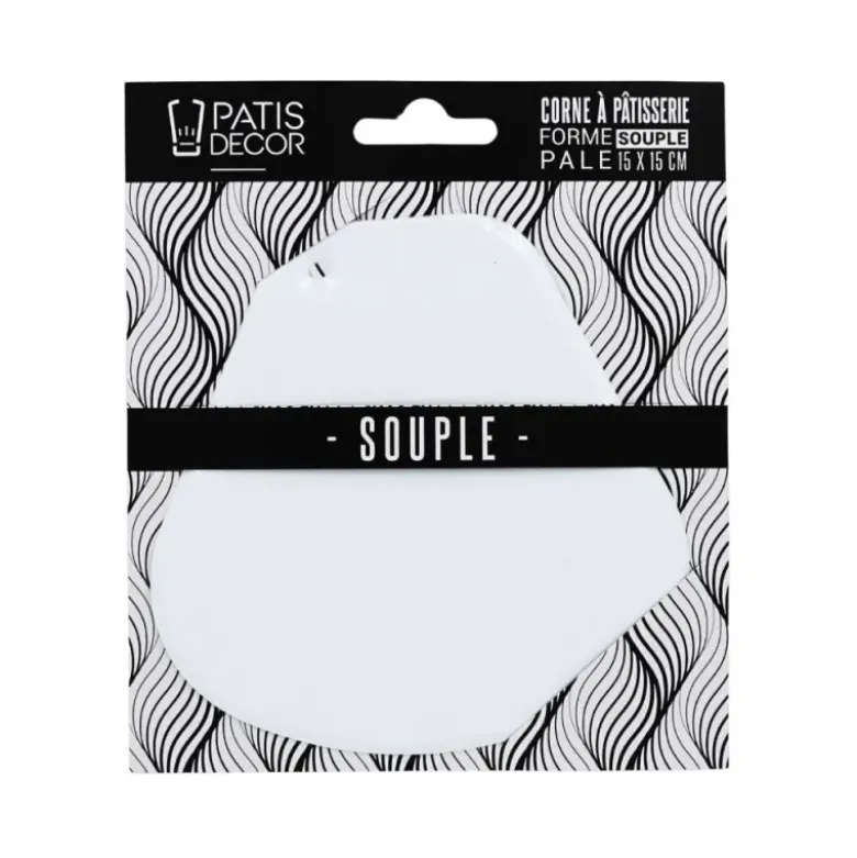 Corne à pâtisserie souple en polypropylène, forme pâle 15 x 15 cm