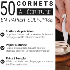 Cornet écriture papier sulfurisé (x 50)