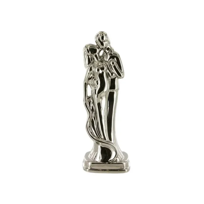 Couple de mariés argent solennel 30 cm