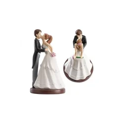 Couple de mariés bisou 16 cm