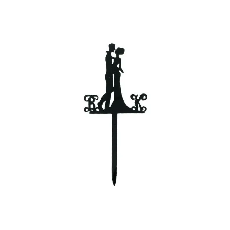 Cupcake Toppers couple enlacé (x 8)