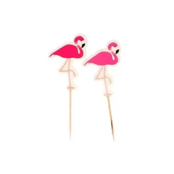 Cupcake Toppers Flamants roses (x 12)