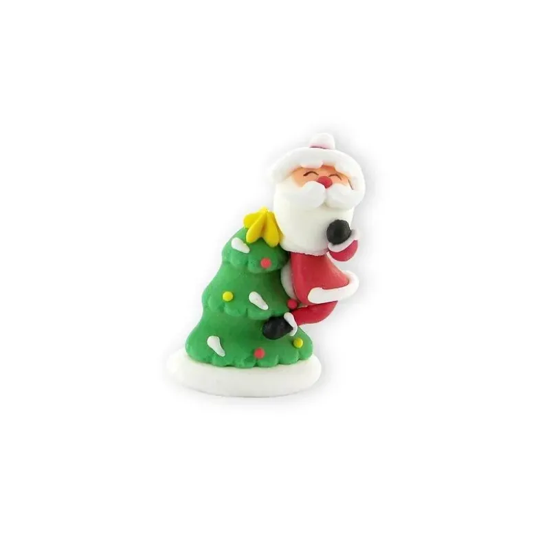 Décor comestible Père Noël sur sapin