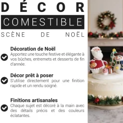 Décor comestible scène de Noël