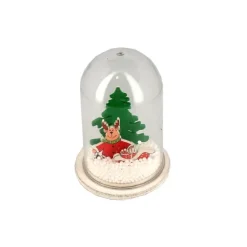 Décor de noël pour bûche "boule à neige renne de noël" à poser