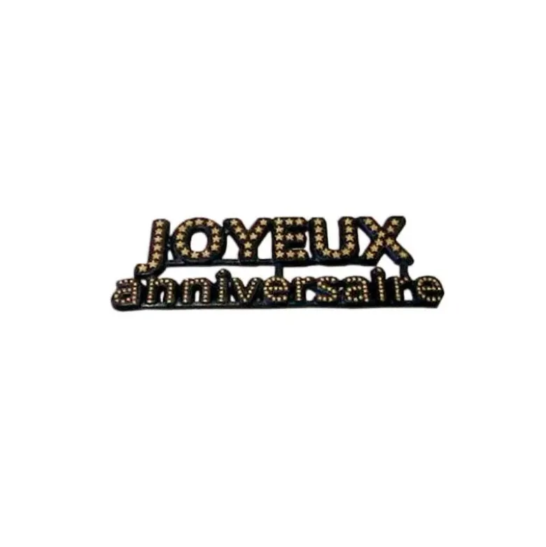 Décor Joyeux anniversaire noir (x144)