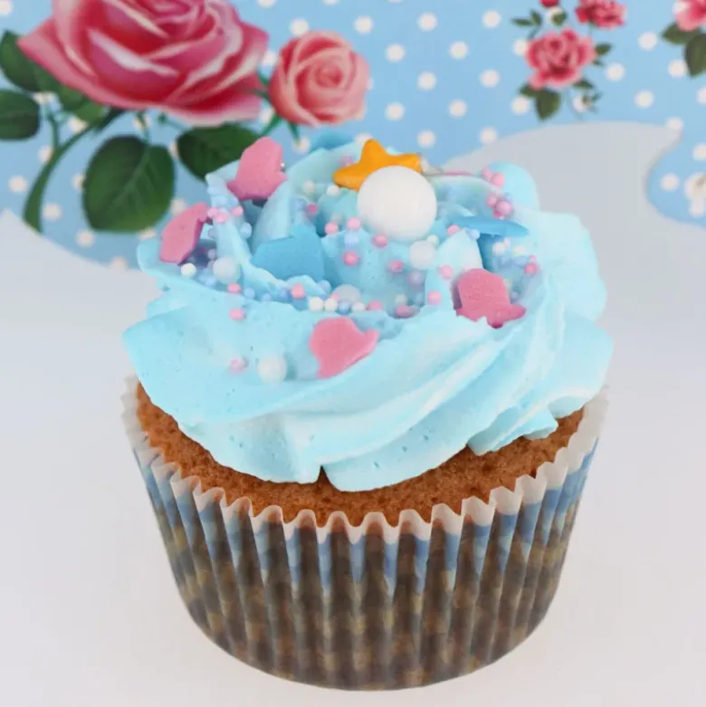 Décors comestibles bébé bleus assortis 60 g