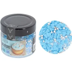 Décors comestibles bébé bleus assortis 60 g