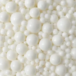 Décors comestibles perles blanches nacrées assorties
