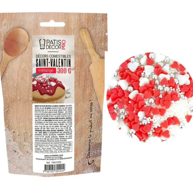Décors comestibles Saint Valentin assortis 300 g