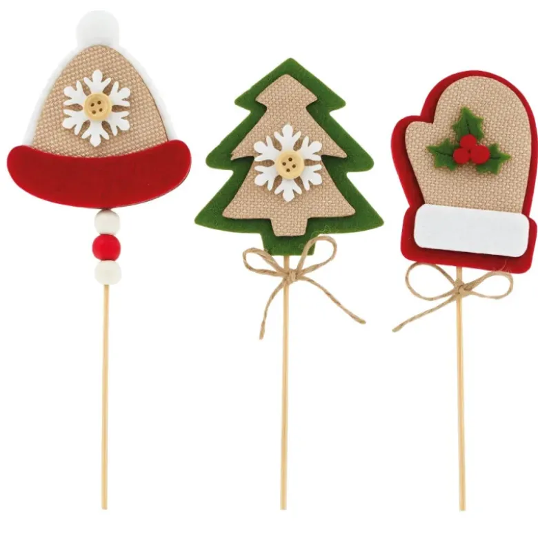 3 décors de Noël assortis en feutrine thème 3