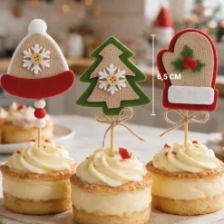 3 décors de Noël assortis en feutrine thème 3