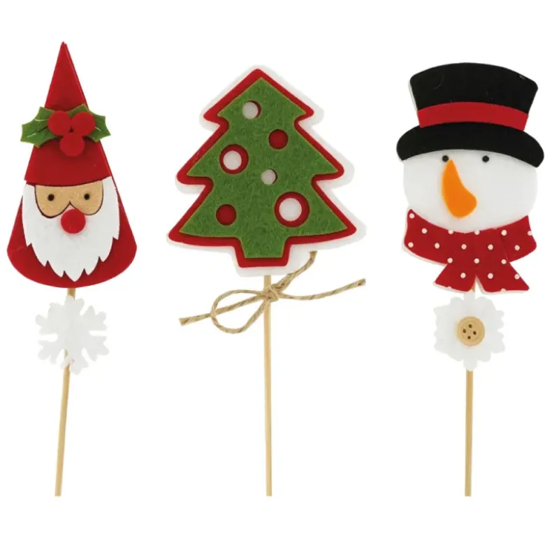 3 décors de Noël assortis en feutrine thème 1