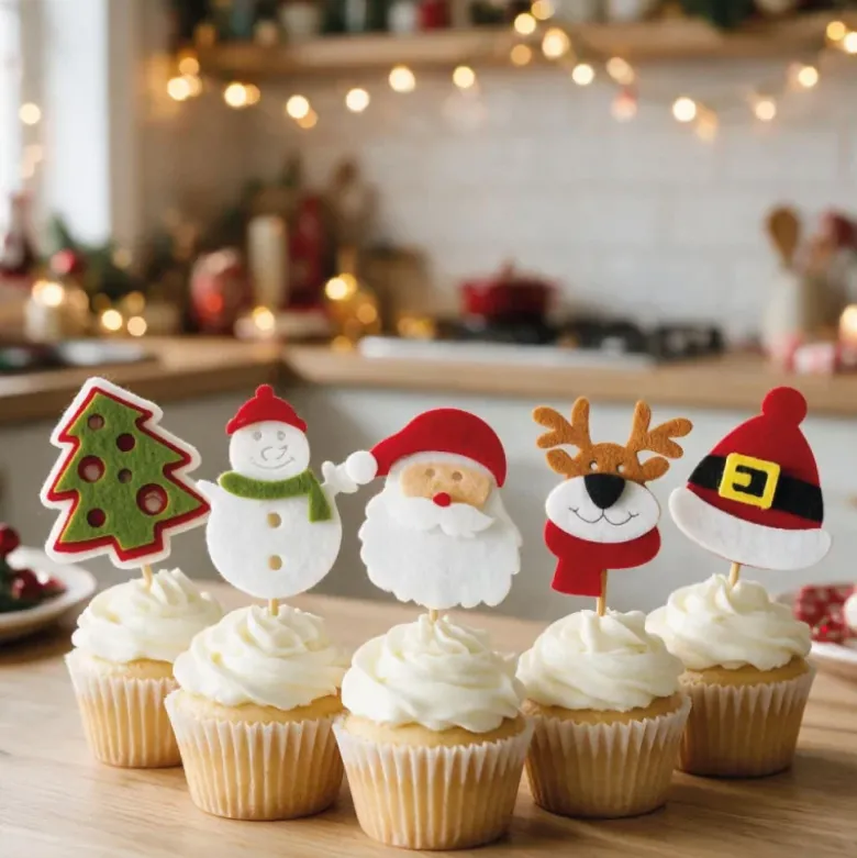 Décors de Noël en feutrine thème 1 (x50)