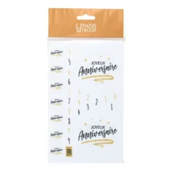 Décors en azyme assortis thème anniversaire n°1