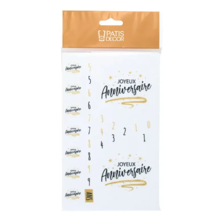 Décors en azyme assortis thème anniversaire n°1
