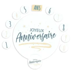 Décors en azyme assortis thème anniversaire n°1