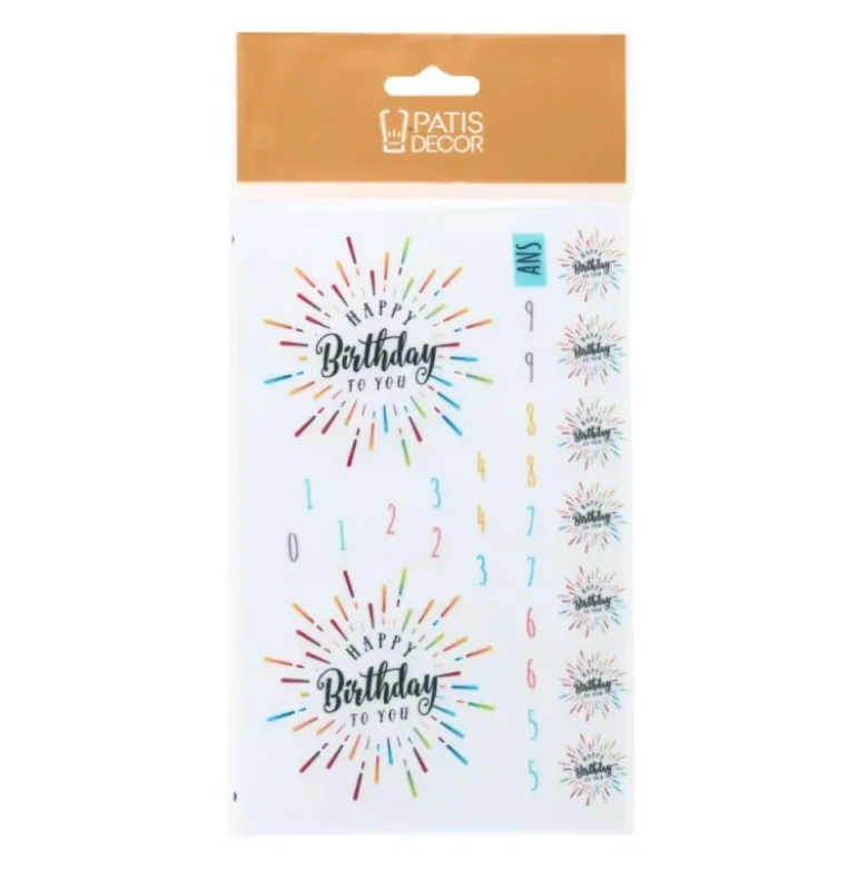 Décors en azyme assortis thème anniversaire n°4