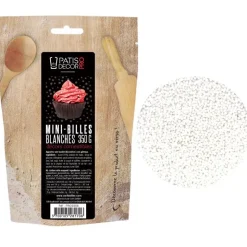 Décors mini billes blanches comestibles 350 g