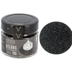 Décors mini billes noires