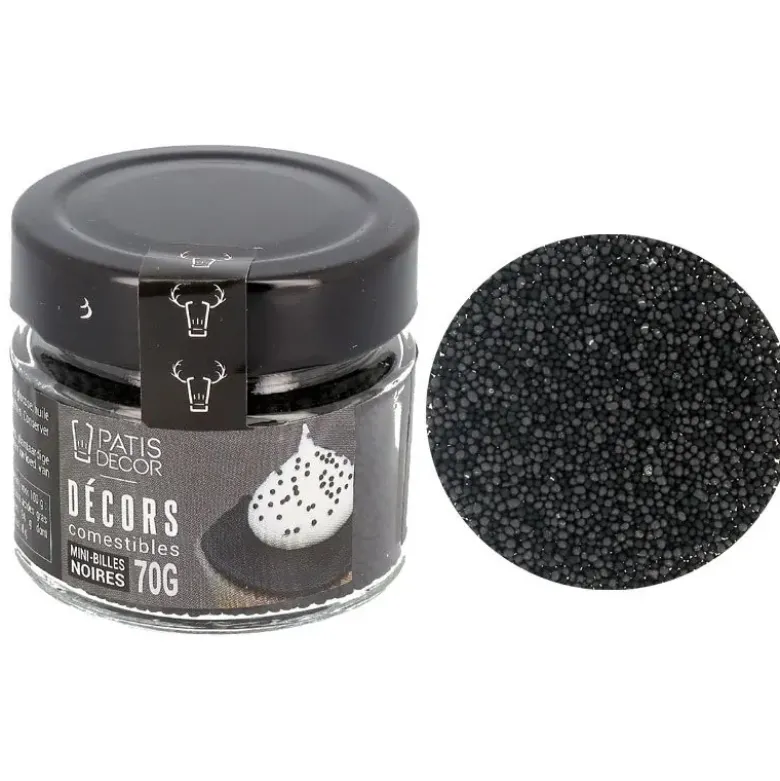 Décors mini billes noires