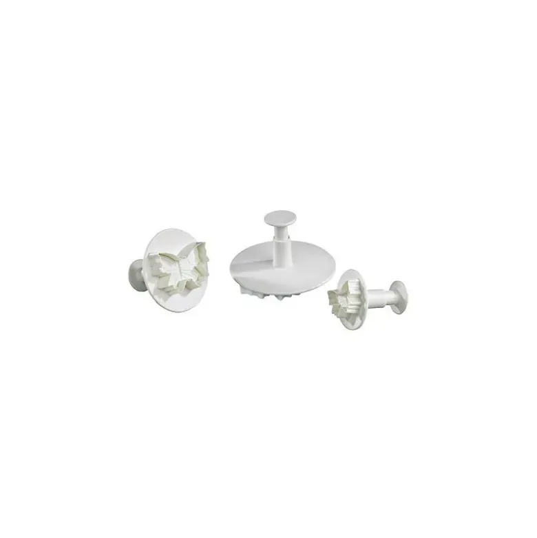 Découpoirs éjecteurs Papillons assortis Patisdécor (x 3)