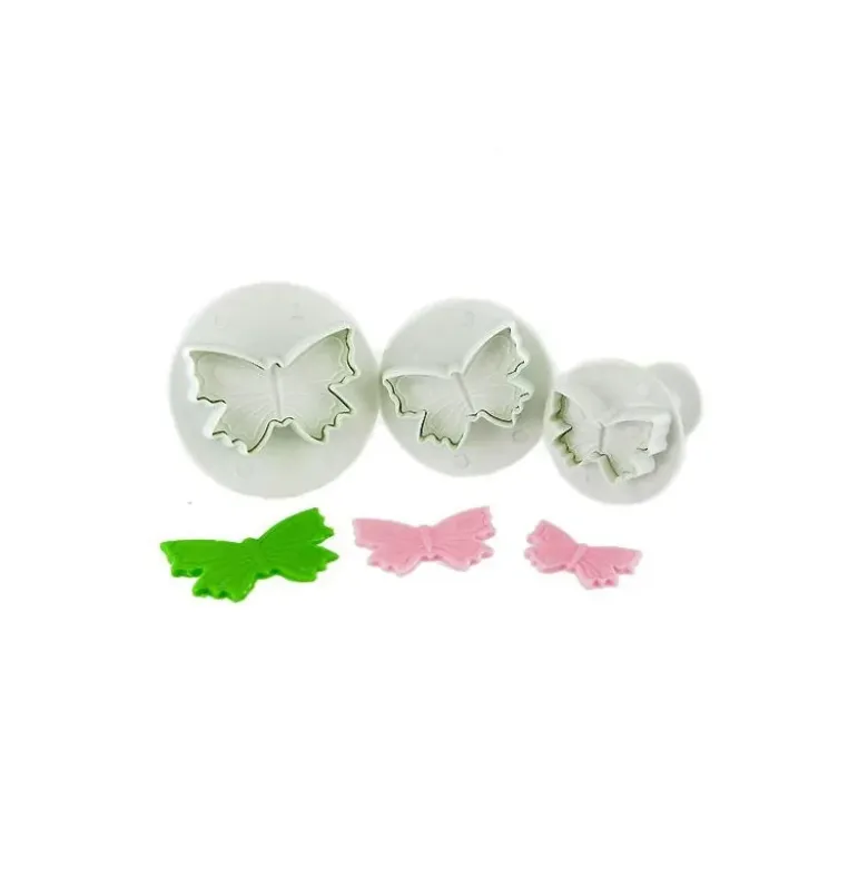 Découpoirs éjecteurs Papillons assortis Patisdécor (x 3)