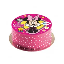 Disque gâteau en azyme Minnie 20 cm