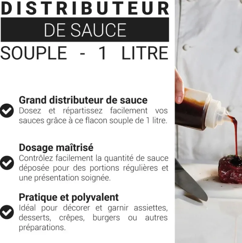 Distributeur de sauce souple - 1 L