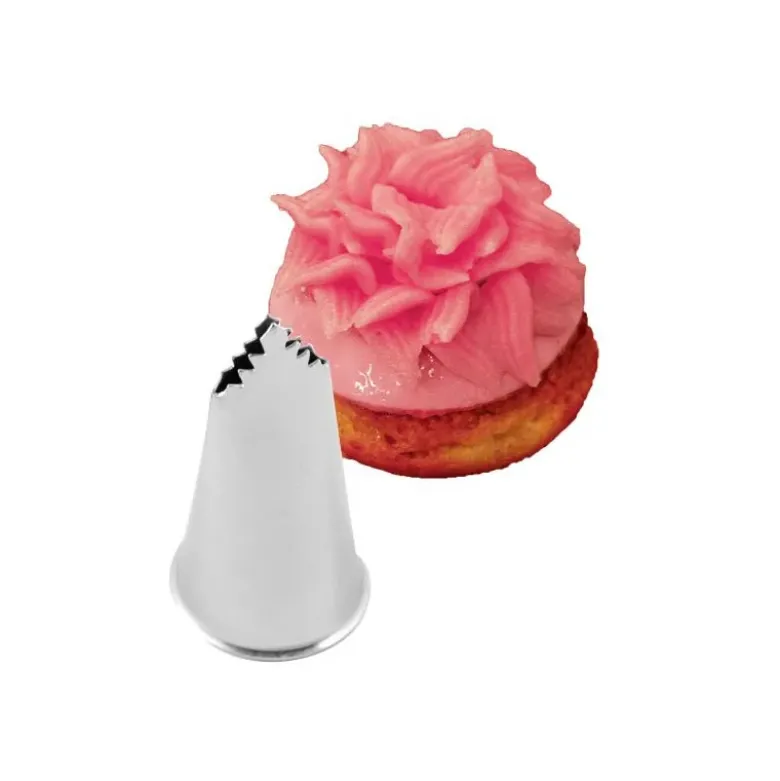 Douille décor fin "dentelle" inox n° 94