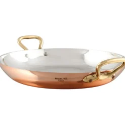 Elégance cuivre-inox plat rond 20 cm